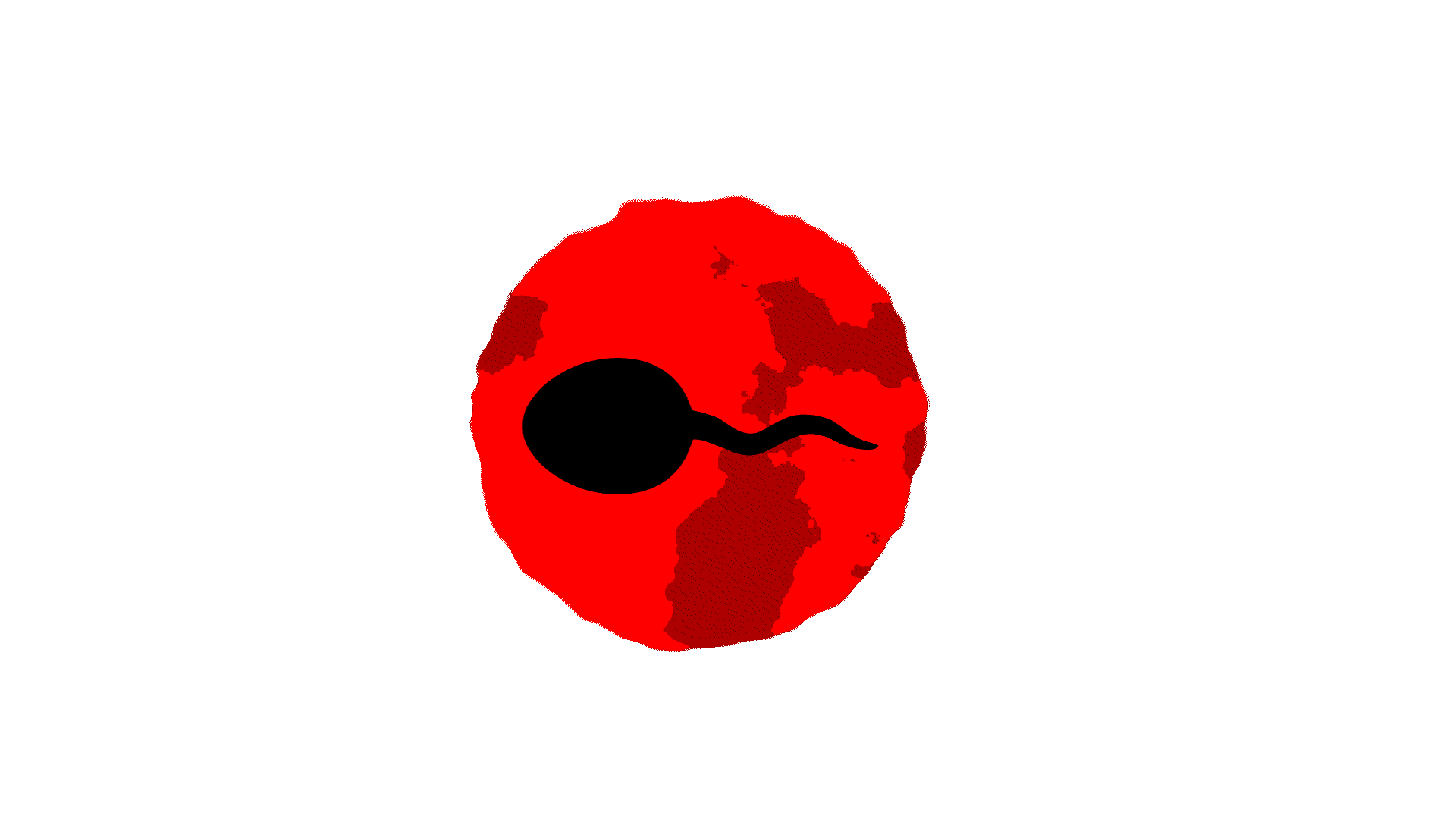 Animated GIF depicting a drawing of a whale floating inside a water tank, shivering and blinking slowly. It pushes bubbles out of its blowhole once In a while.